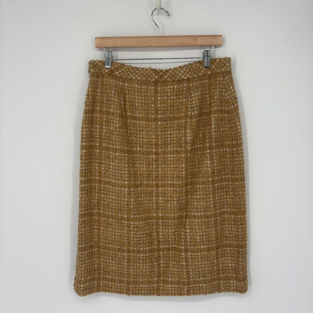 St. John Tweed Wool-Blend Skirt